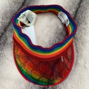 Gucci GG Rainbow Logo Visor Hat Kids